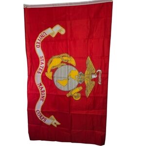 US Marine Corps USMC Military Flags 3x5 Outdoor Polyester Grommets Yard Flag